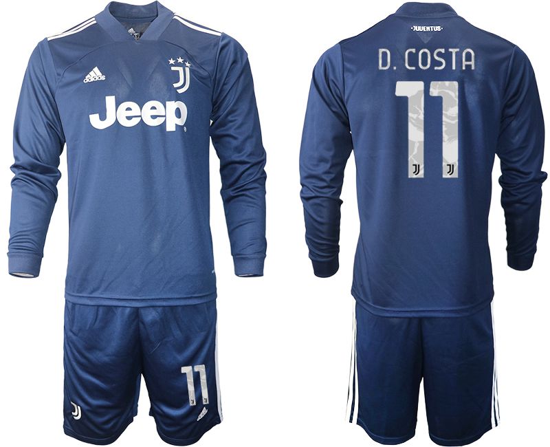 Men 2020-2021 club Juventus away long sleeves #11 blue Soccer Jerseys